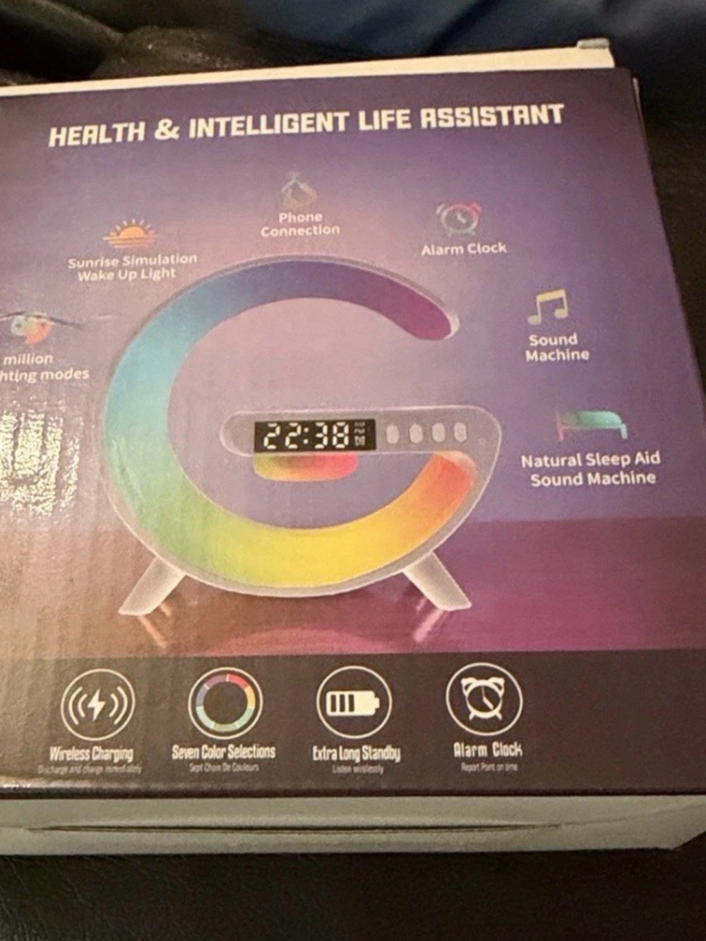Smart Light Sound Machine - Colorful LED Clock - Picture 2 of 4